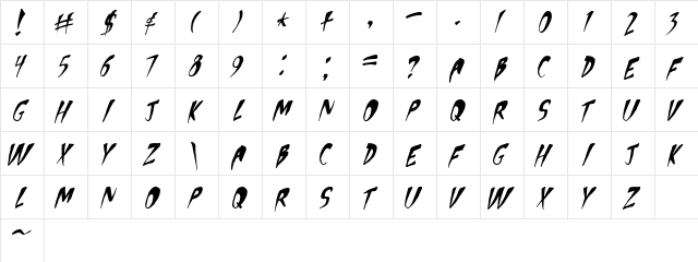 Apocalypse 1 font glyphpreview