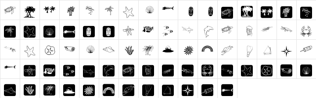 AquaMintsGD Regular font glyph preview AquaMintsGD Regular font glyphpreview