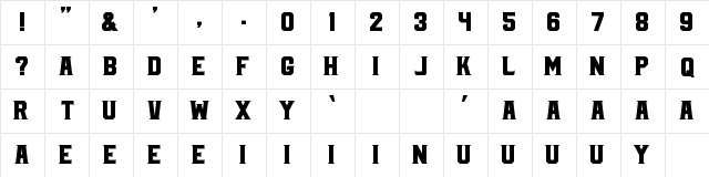 COMPANY Regular font glyph preview COMPANY Regular font glyphpreview