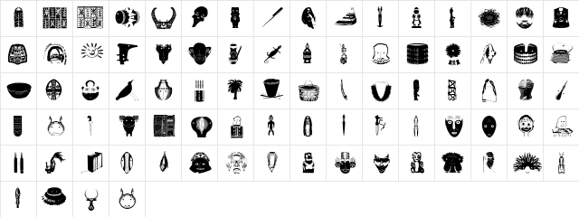 AnthropolTraces Regular font glyph preview AnthropolTraces Regular font glyphpreview