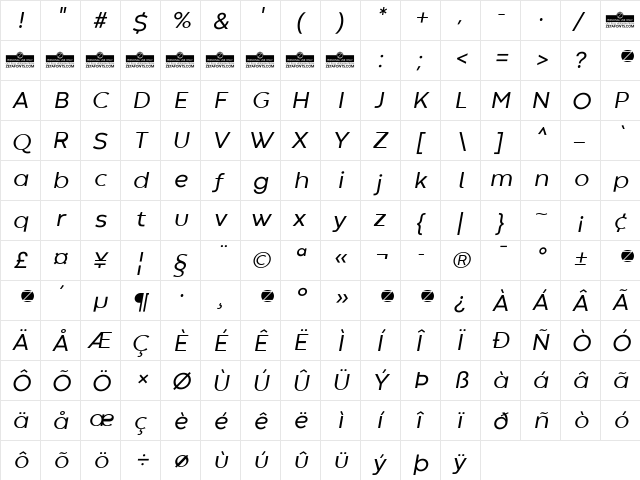 Codec Warm Trial Italic font glyphpreview
