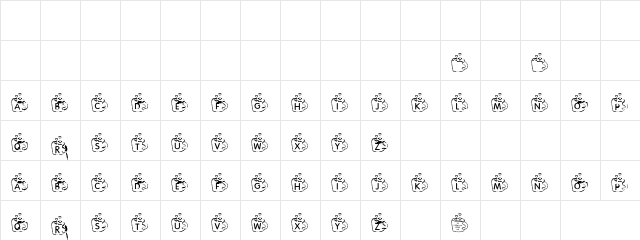 Coffy Day Regular font glyphpreview