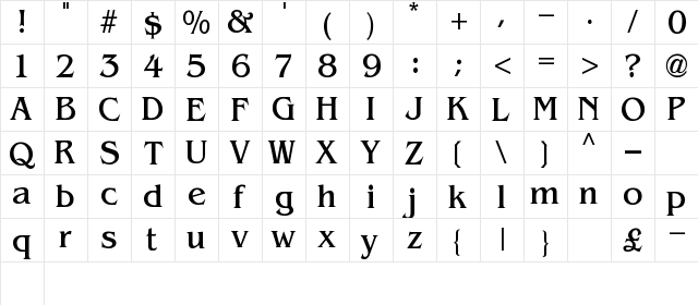 Contacto Regular font glyphpreview