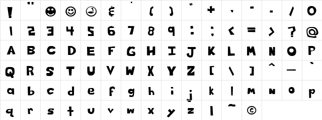 Cof Unknown font glyphpreview