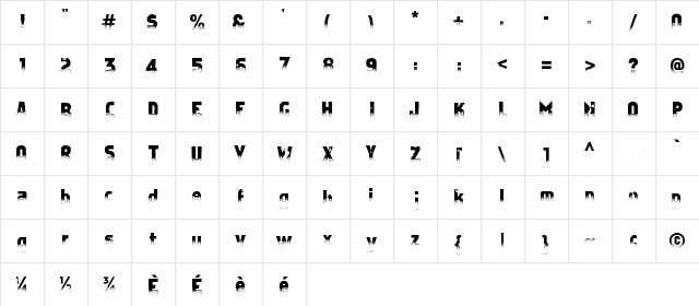 Apostate Cancer Regular font glyphpreview