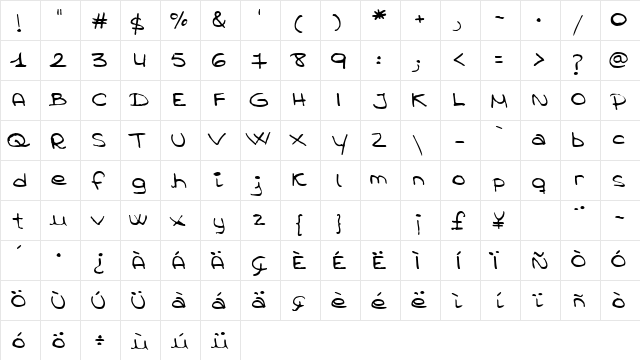 Anmari Regular font glyphpreview