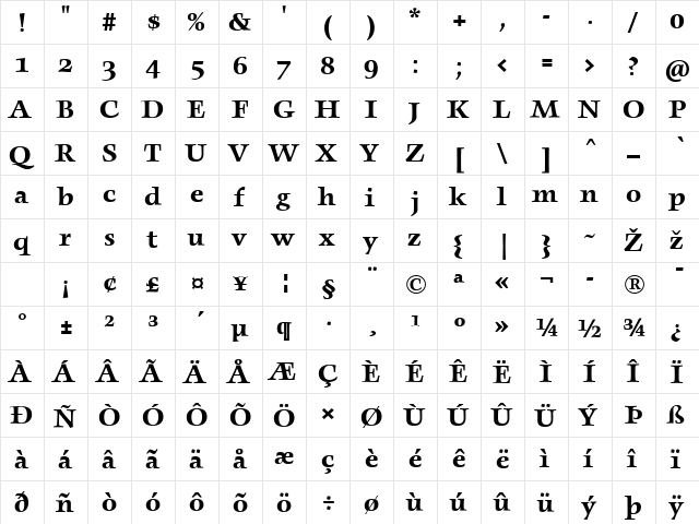 Angkoon-Bold Regular font glyphpreview