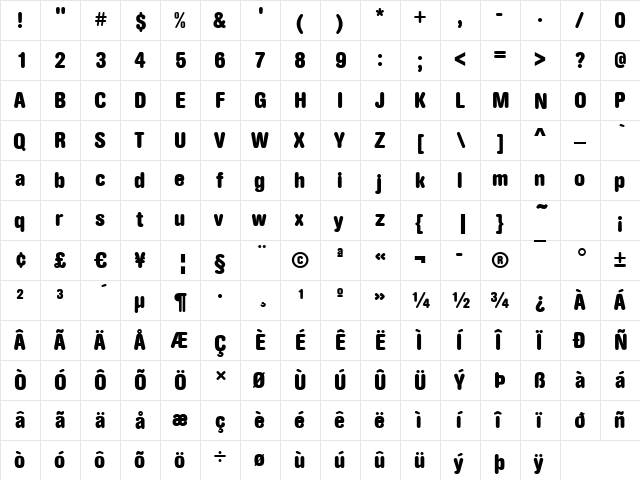 Arezzo-Rounded-Cd Bold font glyphpreview