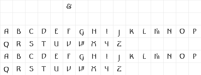 Antique Regular font glyphpreview