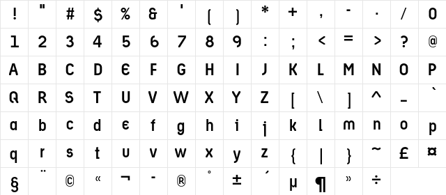 AriergardMediumC Regular font glyph preview AriergardMediumC Regular font glyphpreview