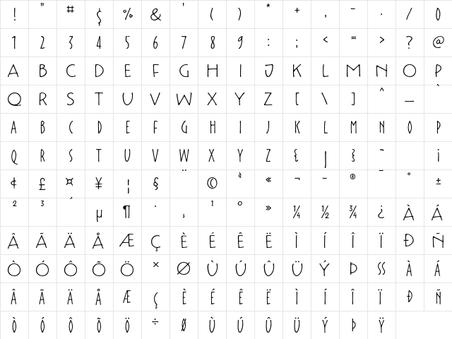 Aram Caps ITC Std Regular font glyphpreview
