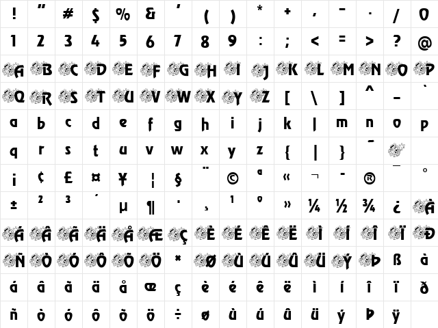 Clownlaugh Becker Normal font glyphpreview