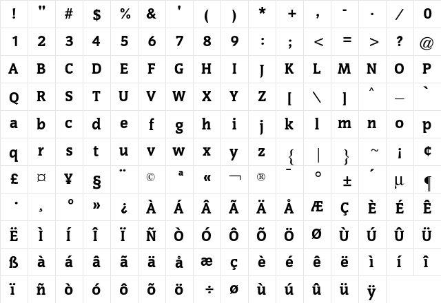 Congress CG Heavy Regular font glyphpreview