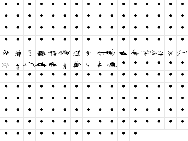 Aqua Life MT Regular font glyphpreview