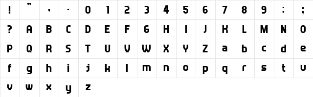 Answer Regular font glyph preview Answer Regular font glyphpreview