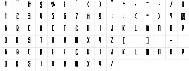 Com on Rom Regular font glyph preview Com on Rom Regular font glyphpreview