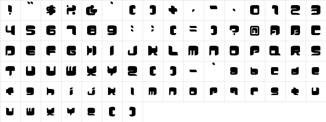 Comicker Regular font glyphpreview
