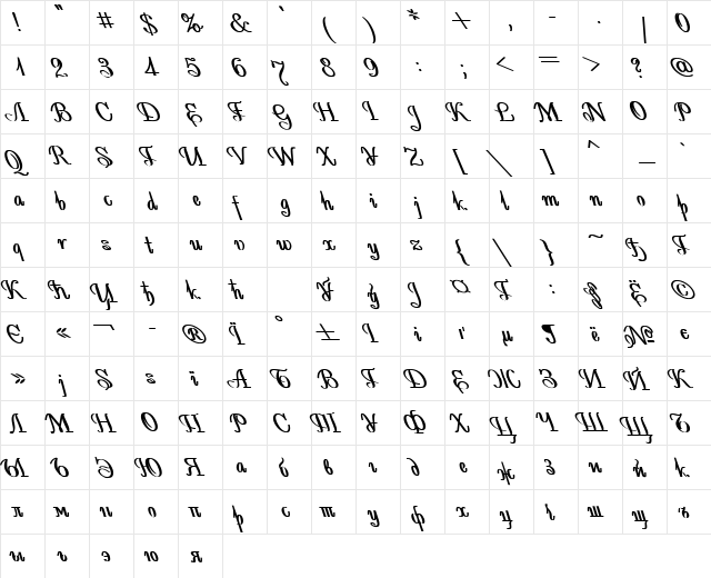 AntiDecor Bold font glyphpreview