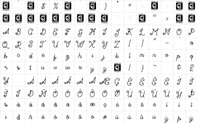 Antiqueline FreeVersion font glyphpreview