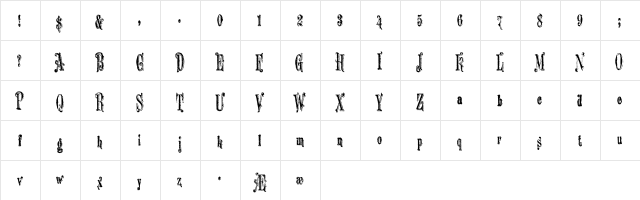 Archive Tale Regular font glyphpreview