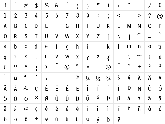 CliqueWedge Normal font glyph preview CliqueWedge Normal font glyphpreview