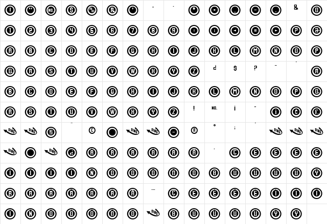Console Regular font glyphpreview
