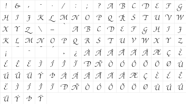 Ariadne Roman font glyph preview Ariadne Roman font glyphpreview