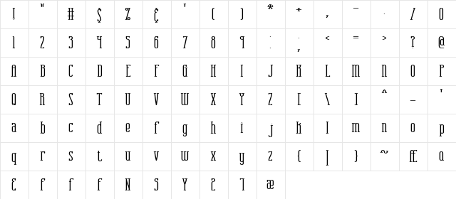Combustion Wide BRK Normal font glyphpreview