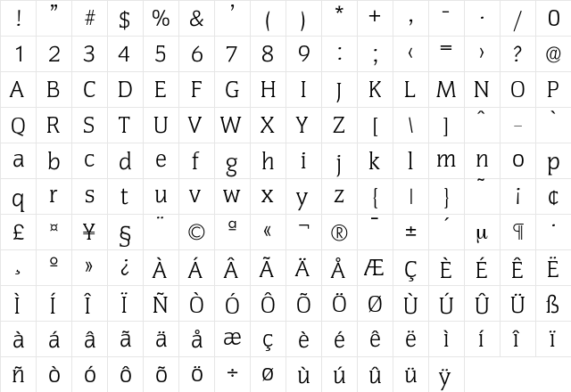 Congress-Light Regular font glyphpreview