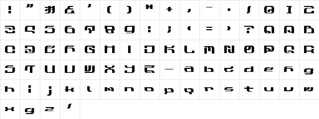 Cobra3 AL font glyphpreview