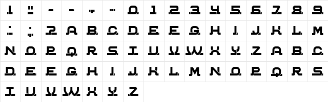 Connected Book Regular font glyphpreview
