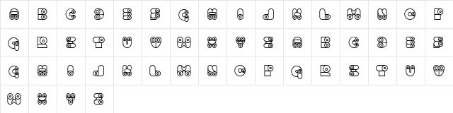 Computer Hollow Regular font glyphpreview
