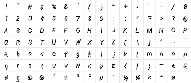 AppleStorm ShdRgIta font glyphpreview