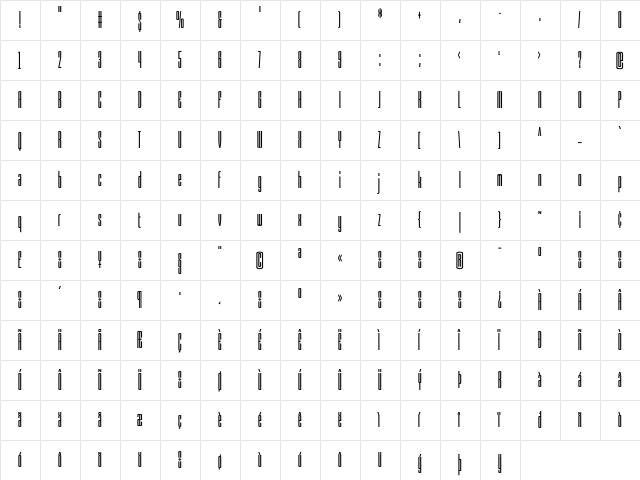 Armada Regular font glyphpreview
