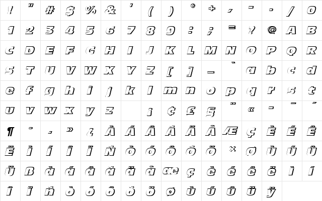 AntiqueOliTComItaRe1 Regular font glyphpreview