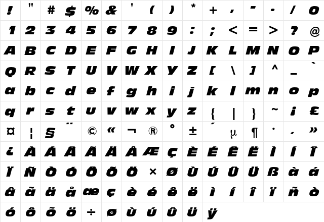 Antique Olive BQ Regular font glyphpreview