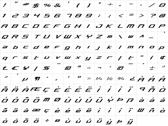 Concielian Classic Regular font glyph preview Concielian Classic Regular font glyphpreview