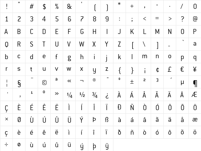 Conduit ITC Light Regular font glyph preview Conduit ITC Light Regular font glyphpreview