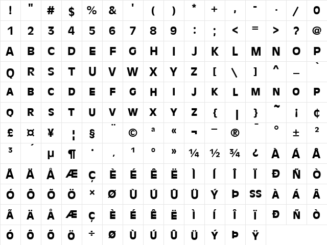 Antique Olive DC D Regular font glyphpreview