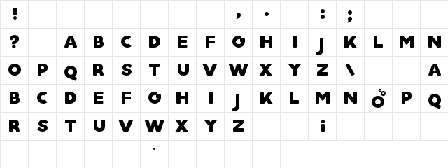 Aquino Demo font glyph preview Aquino Demo font glyphpreview