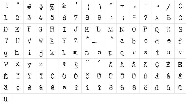 Armenschrift Regular font glyphpreview