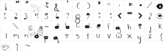 coffee talk 1 font glyphpreview