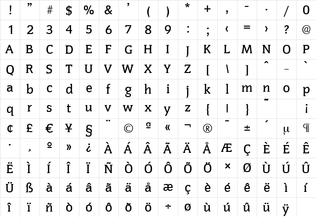 CongressSerial-Medium Regular font glyphpreview