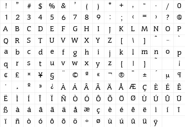 Congress-Serial Regular font glyphpreview