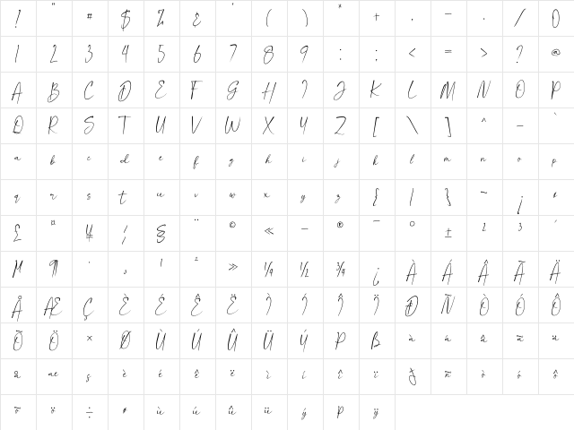 Appear Regular font glyph preview Appear Regular font glyphpreview