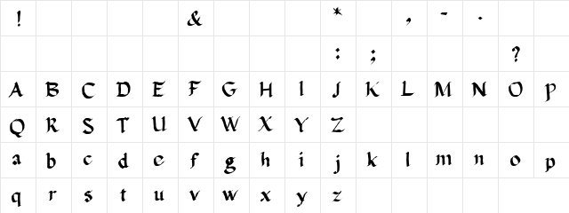 Cobalt Regular font glyph preview Cobalt Regular font glyphpreview