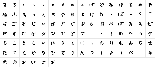 AprilFoolHR Regular font glyphpreview