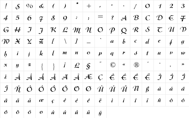 Arkona BQ Regular font glyphpreview