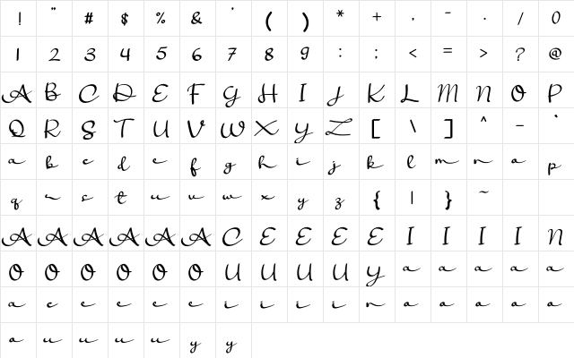 Antikuman Regular font glyphpreview