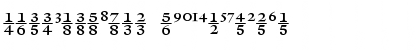 Galliard ITCRmFracCC Font Galliard ITCRmFracCC Font